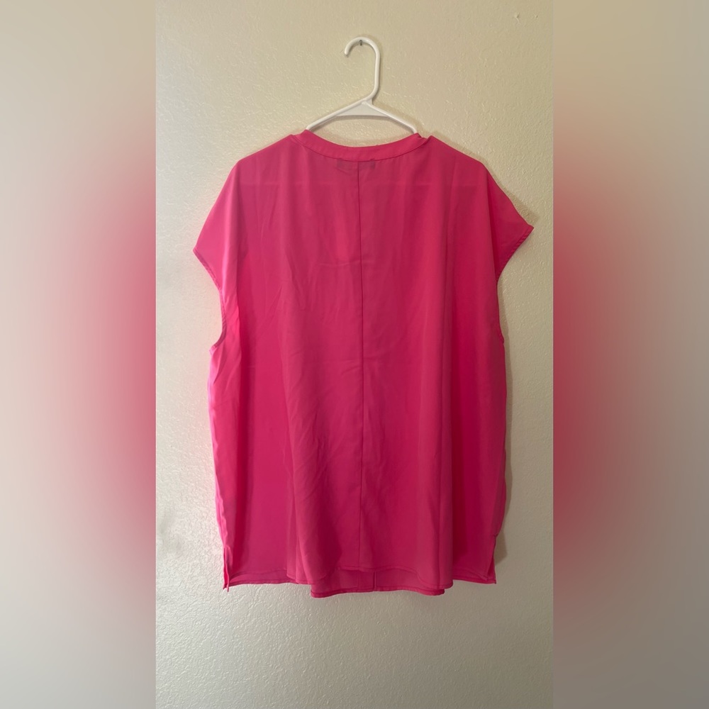 ELOQUII Hot Pink Sleeveless Blouse women’s size 20 NEW with tags - Picture 7 of 7